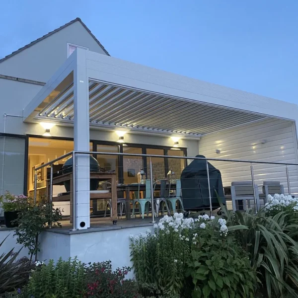 Large New Deck with Louvered Roof
