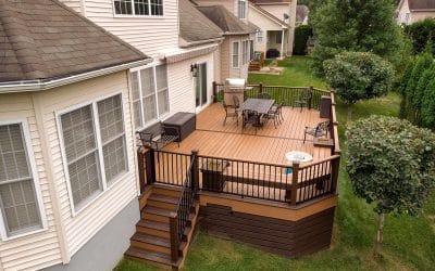 Deck Built With Grey Composite In Bonney Lake