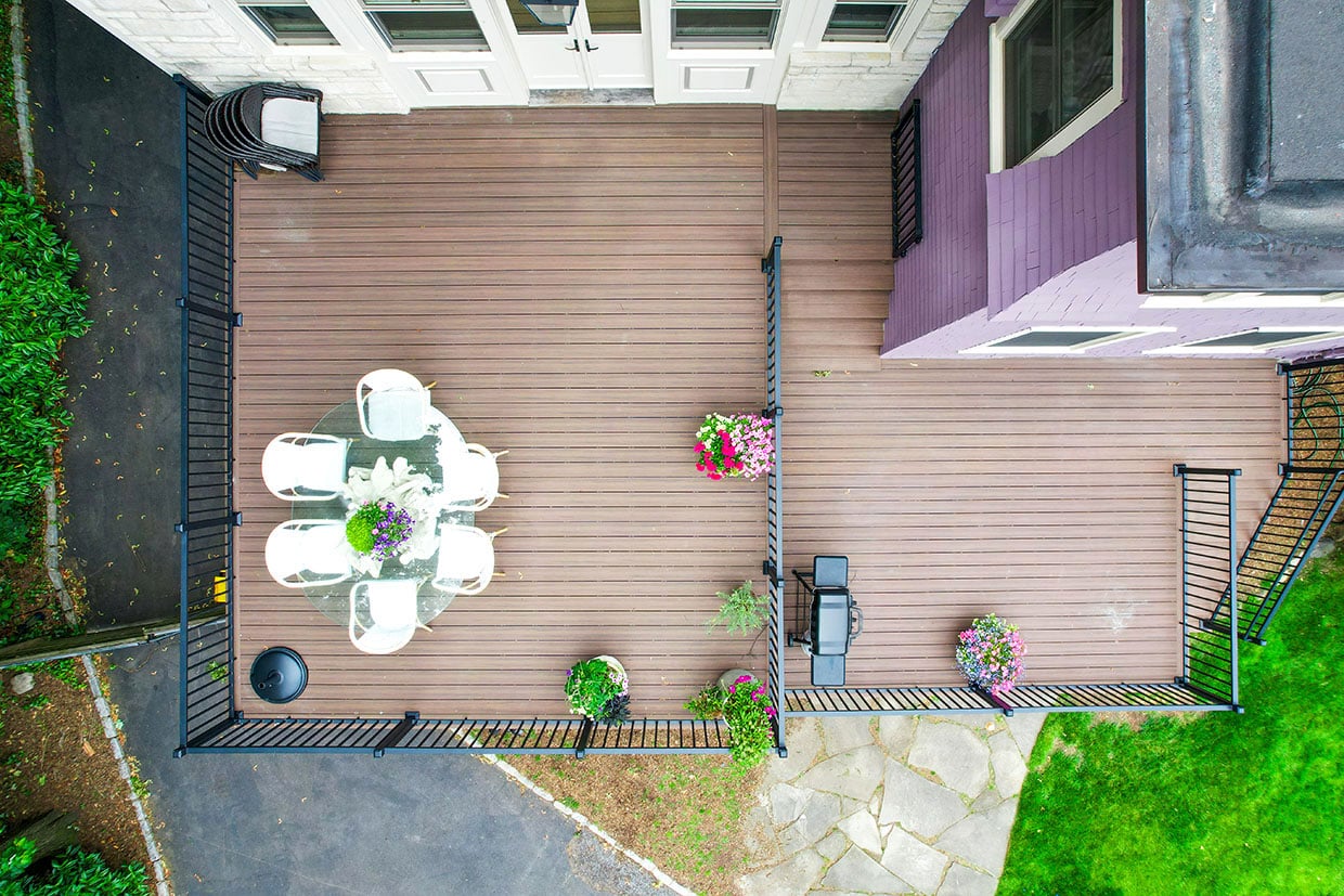 Multitiered Composite Deck In Beaux Arts Village