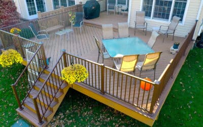 New Deck In Normandy Park, Wa With V-Shaped Deck Board Pattern In Light Brown