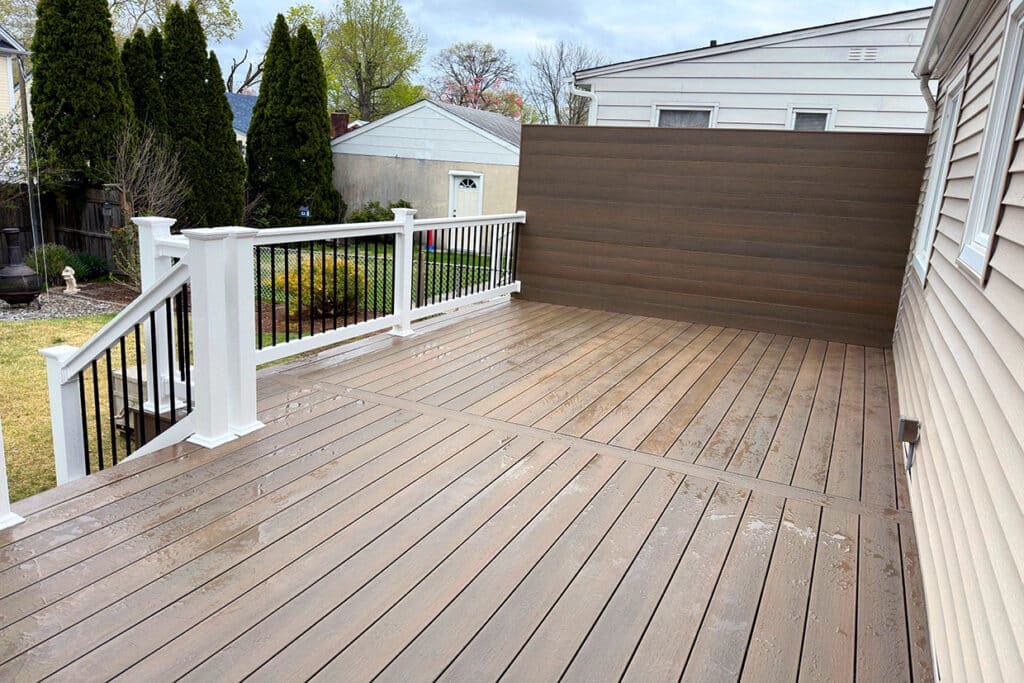 Attractive Deck With Privacy Wall And Under-Deck Storage In Kirkland, Wa