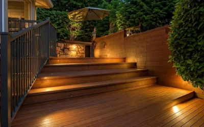 Low voltage deck lighting transformer installation Pacific Northwest