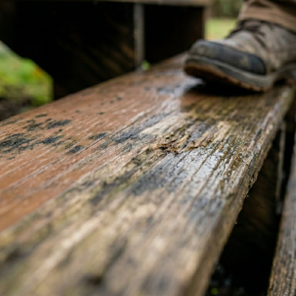 deck stairs repair signs