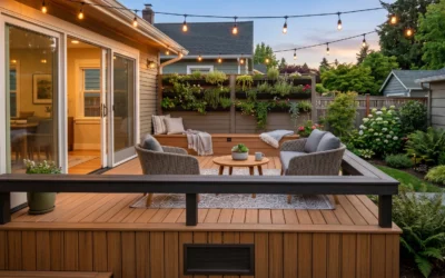 Discover clever little deck ideas featuring integrated vertical gardens, space-saving benches, and modern materials.